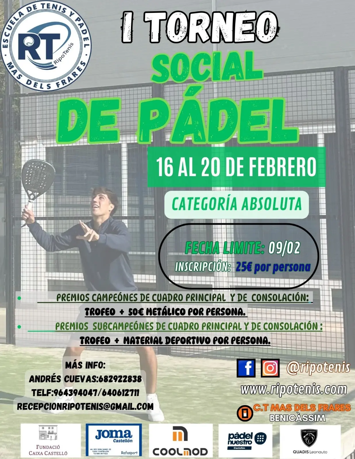 Cartel Torneo Social de Padel 2026