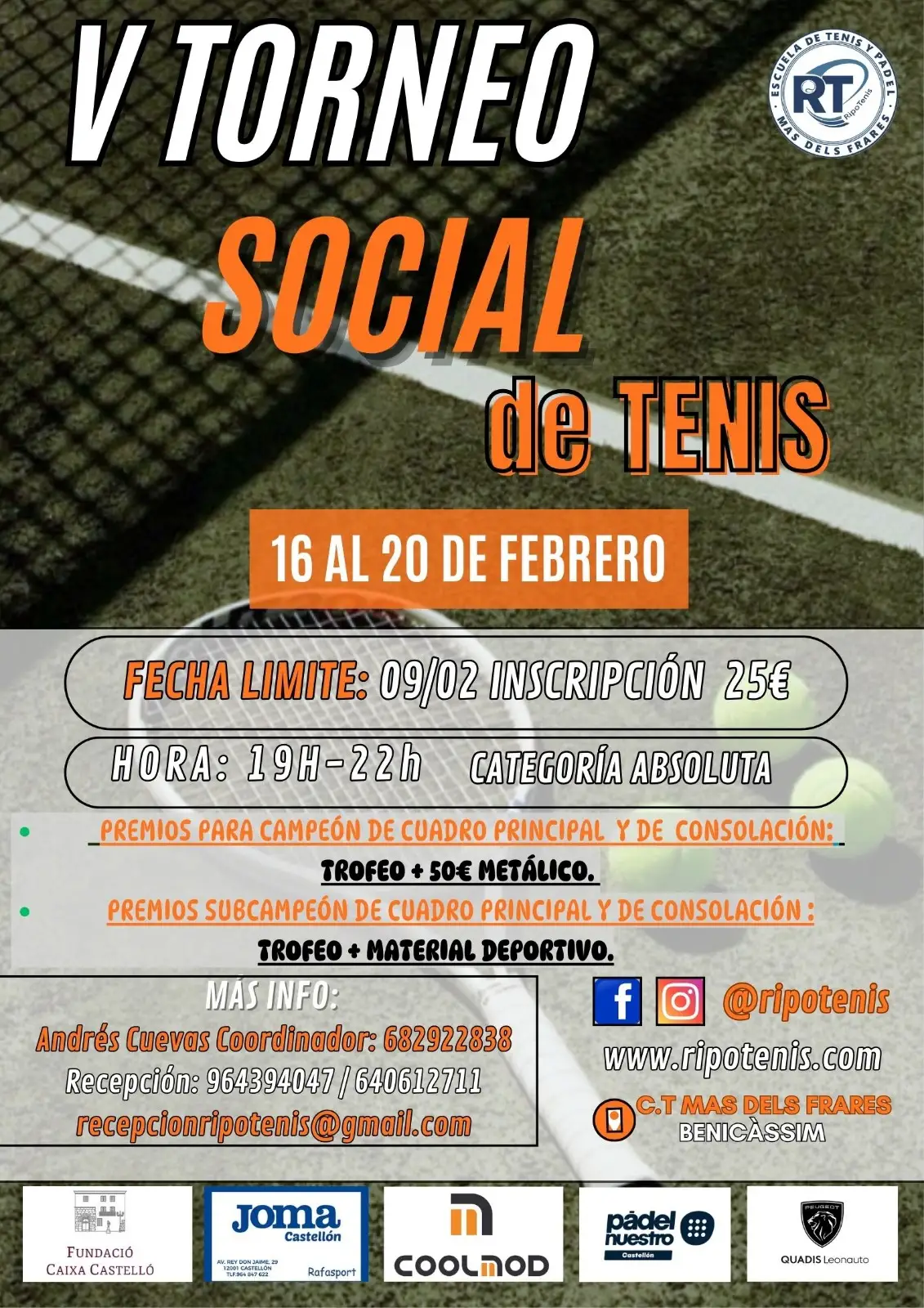 Cartel Torneo Social de Tenis 2026